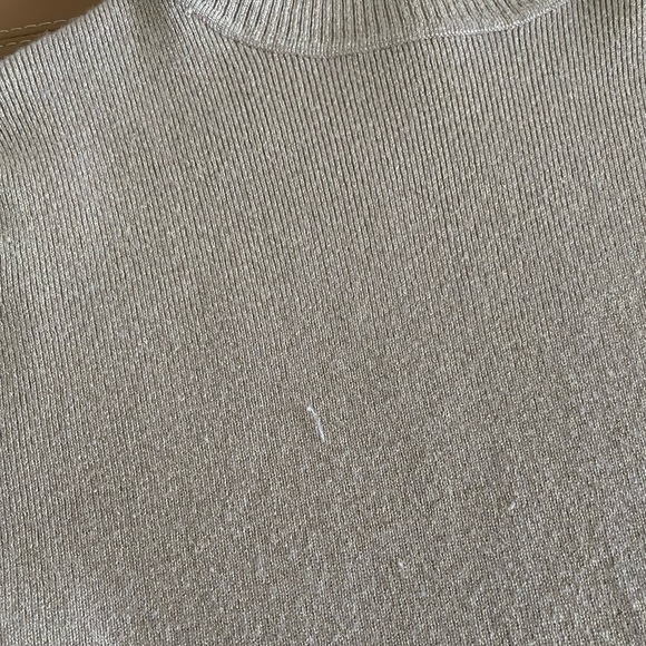 ZARA KIDS GOLD SHIMMER TURTLENECK LONG SLEEVE TOP. Fits women size XS. - Picture 6 of 6